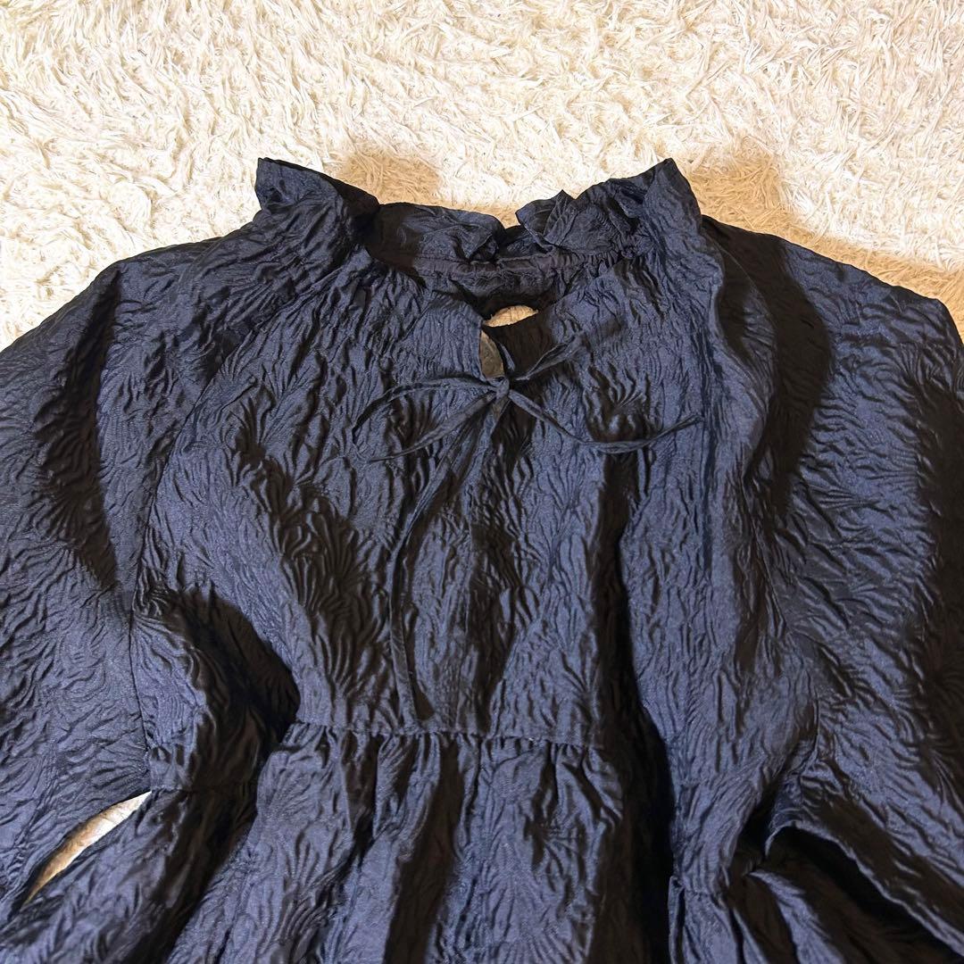 ワンピース AMERI BUMPY VOLUME MINI DRESS