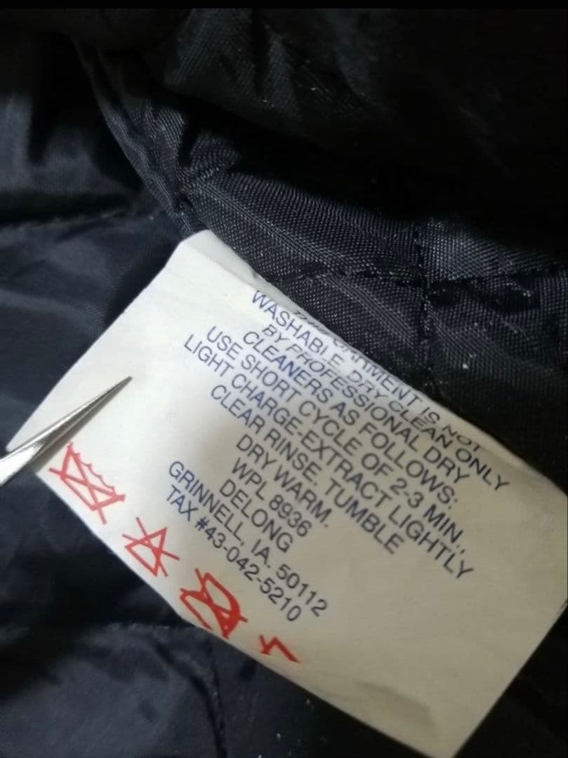 90sUSA製 DeLONG スタジャン レザージャケット 黒 XL