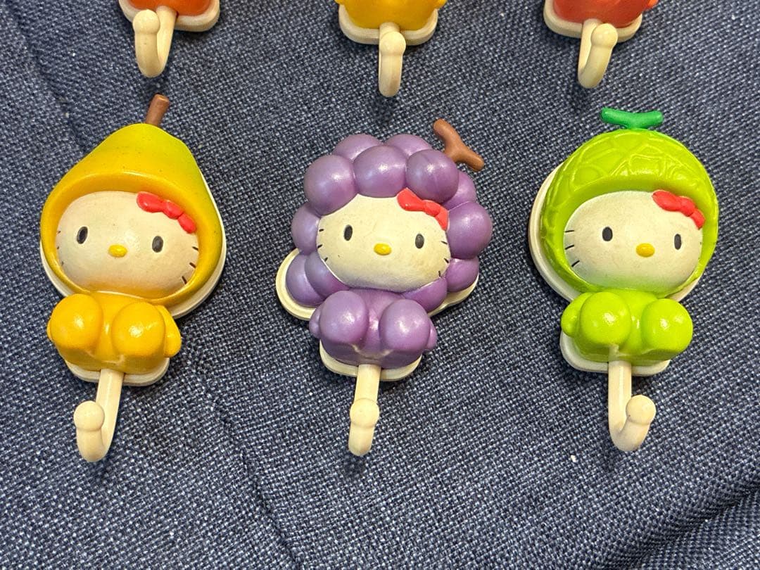 ハローキティ フルーツマグネットフック 6個セット なっちゃん平成レトロサンリオ