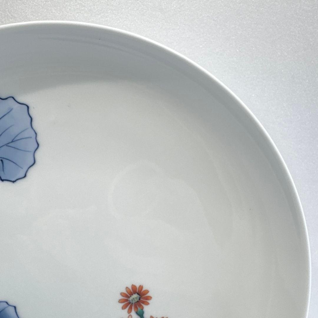 伊万里 色鍋島焼 魯山窯 大皿 レトロ 花柄 花模様