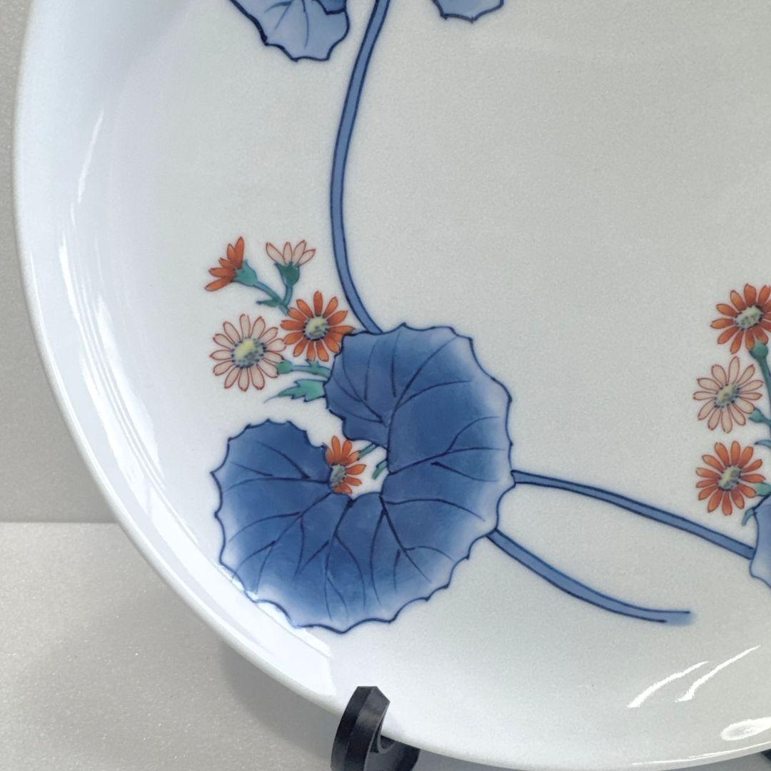 伊万里 色鍋島焼 魯山窯 大皿 レトロ 花柄 花模様
