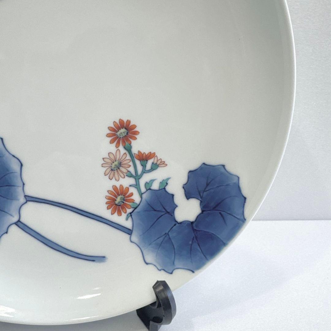 伊万里 色鍋島焼 魯山窯 大皿 レトロ 花柄 花模様