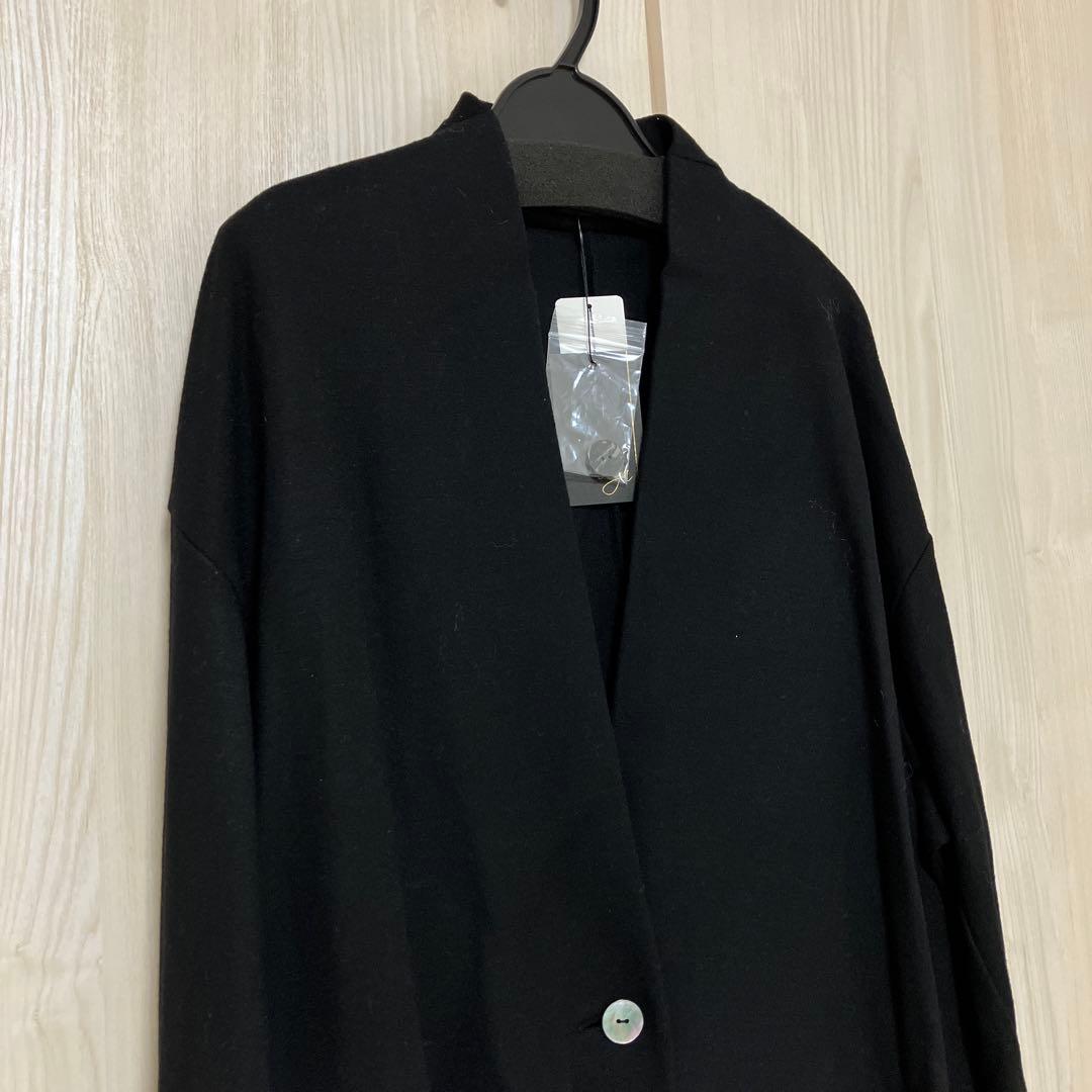 新品】 Aga ウール スムース ガウンジャケット ノーカラー 日本製