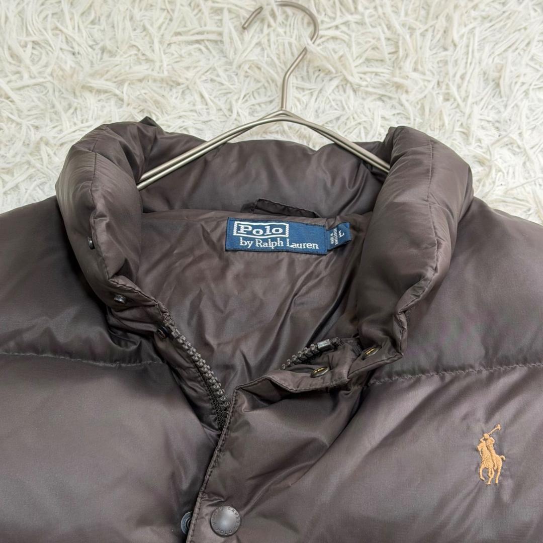 16972✨美品✨ポロバイラルフローレン L ポニー刺繍 肉厚 ダウンジャケット
