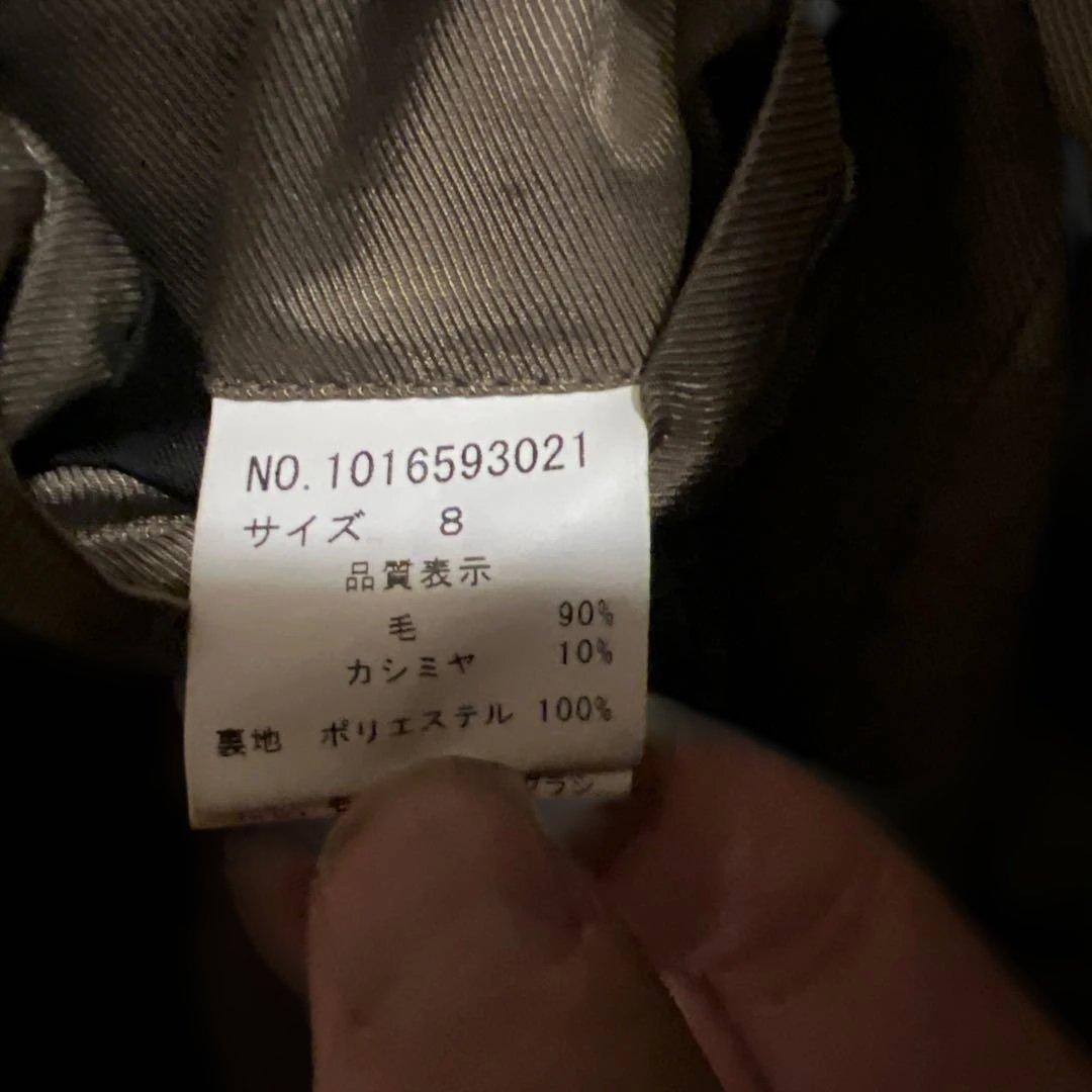 tete hommeウールカシミヤ混紡 ブラックコート サイズ8