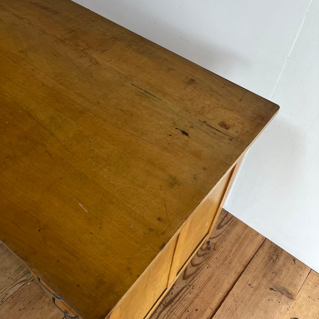 アンティーク 片袖机 デスク テーブル モダン レトロ 《送料込み》