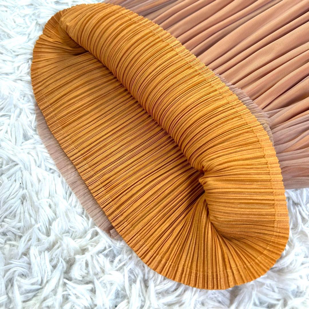 【美品】プリーツプリーズ タグ付き ２重 レイヤード バルーン ワンピース 3