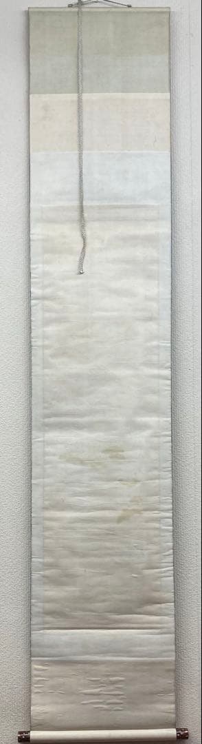 B316b「古画 色彩立雛図」掛軸　作者不詳　桃の節句　葵紋竹屋町裂・和紙表装