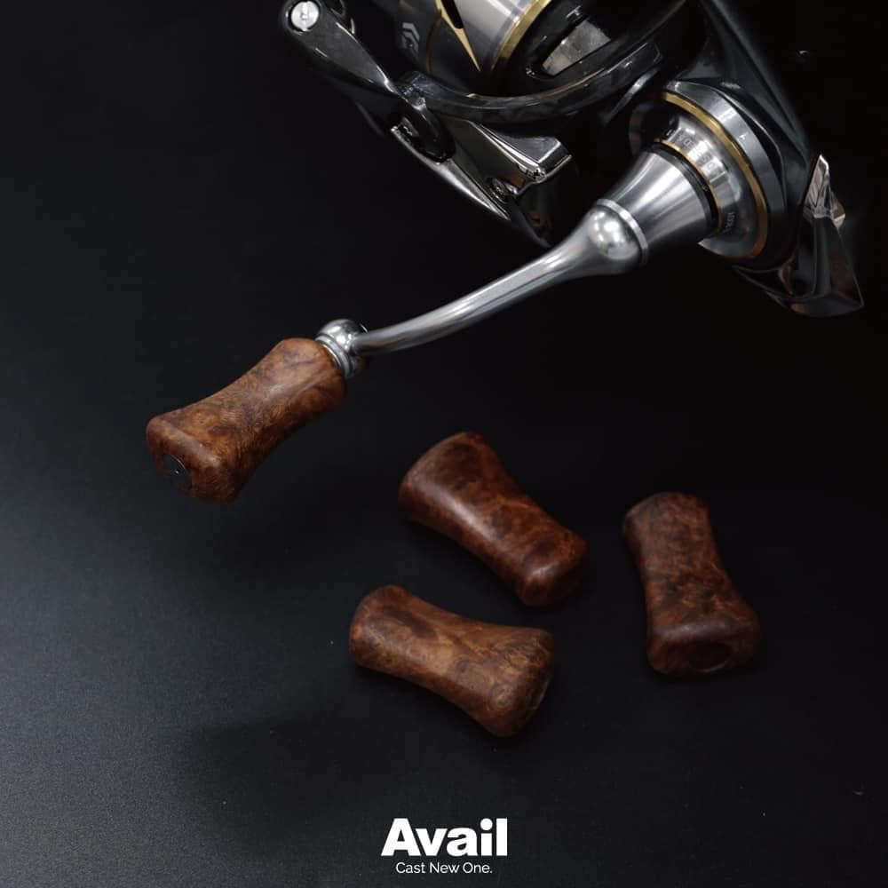 1個 avail ウッド平ノブ レギュラー 花梨 E-1 シマノダイワの通販はau