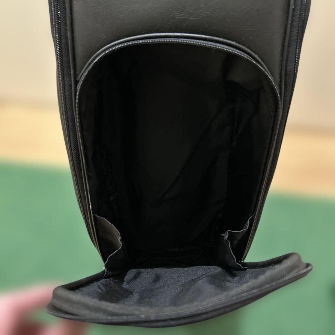 adidas キャディバッグ黒 ブラックヘッドカバー付き