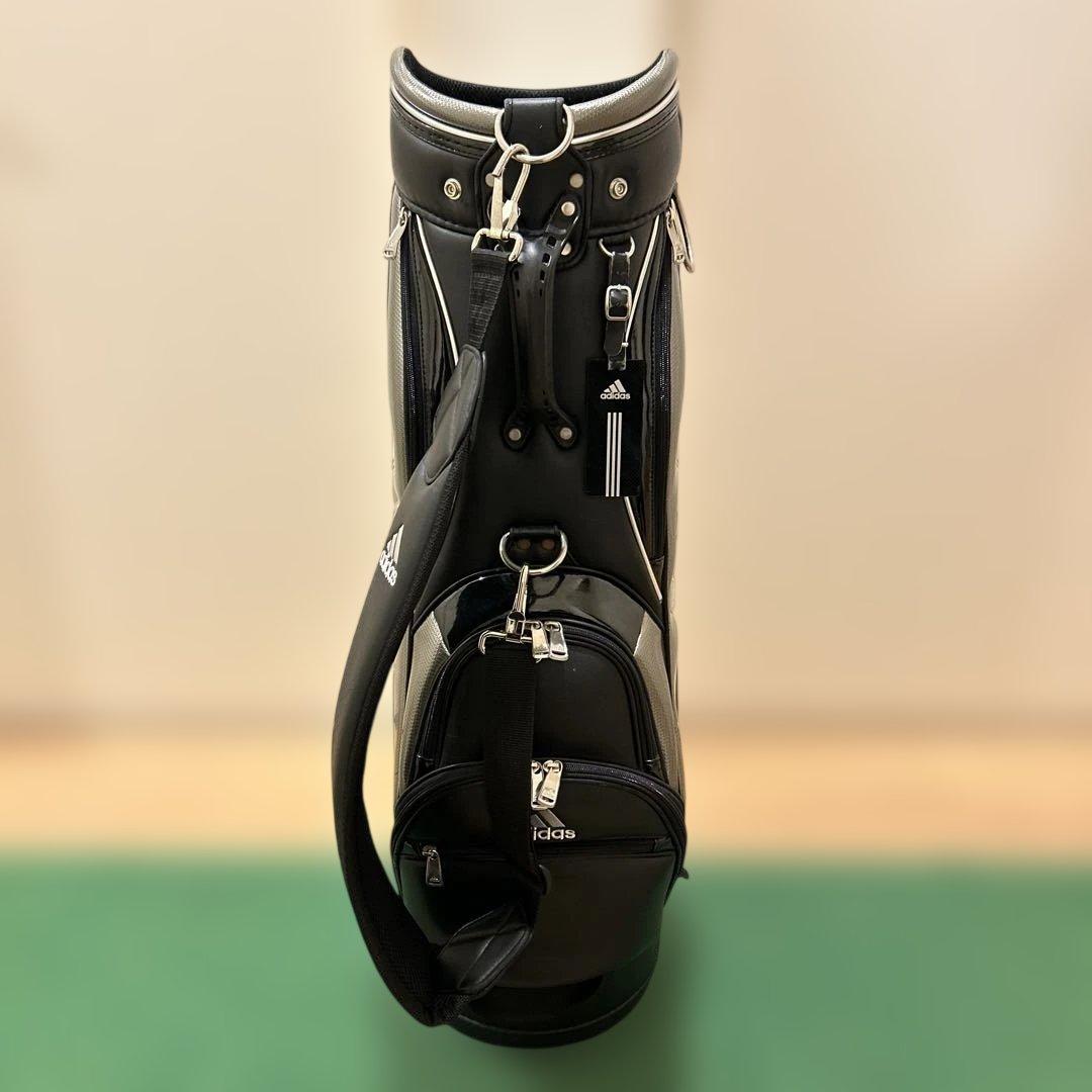 adidas キャディバッグ黒 ブラックヘッドカバー付き