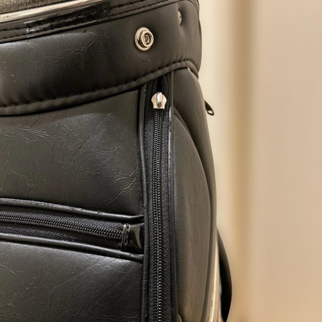 adidas キャディバッグ黒 ブラックヘッドカバー付き