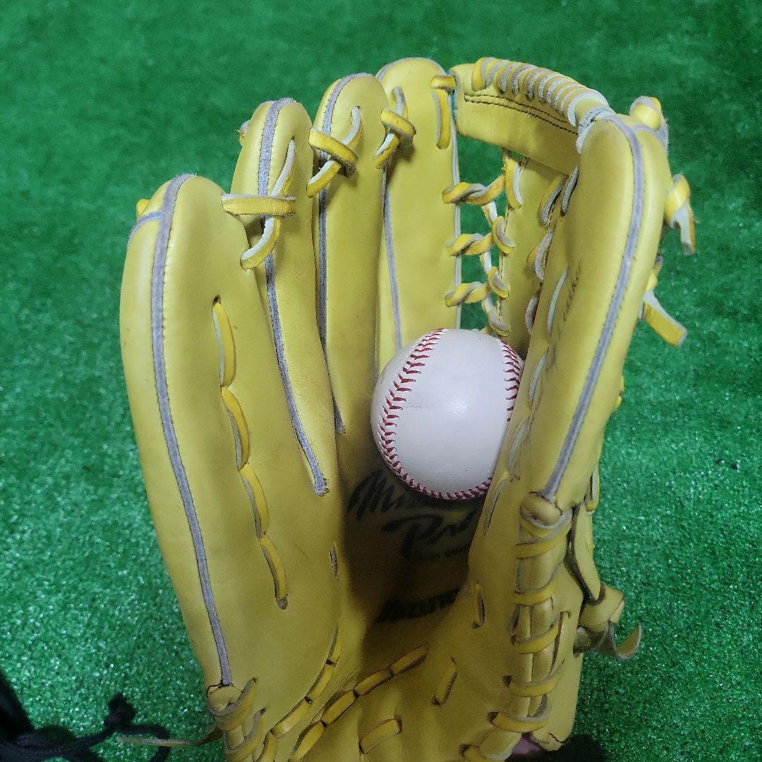 ミズノプロ 硬式外野手 グローブ 外野手用 日本製 イエロー グラブ