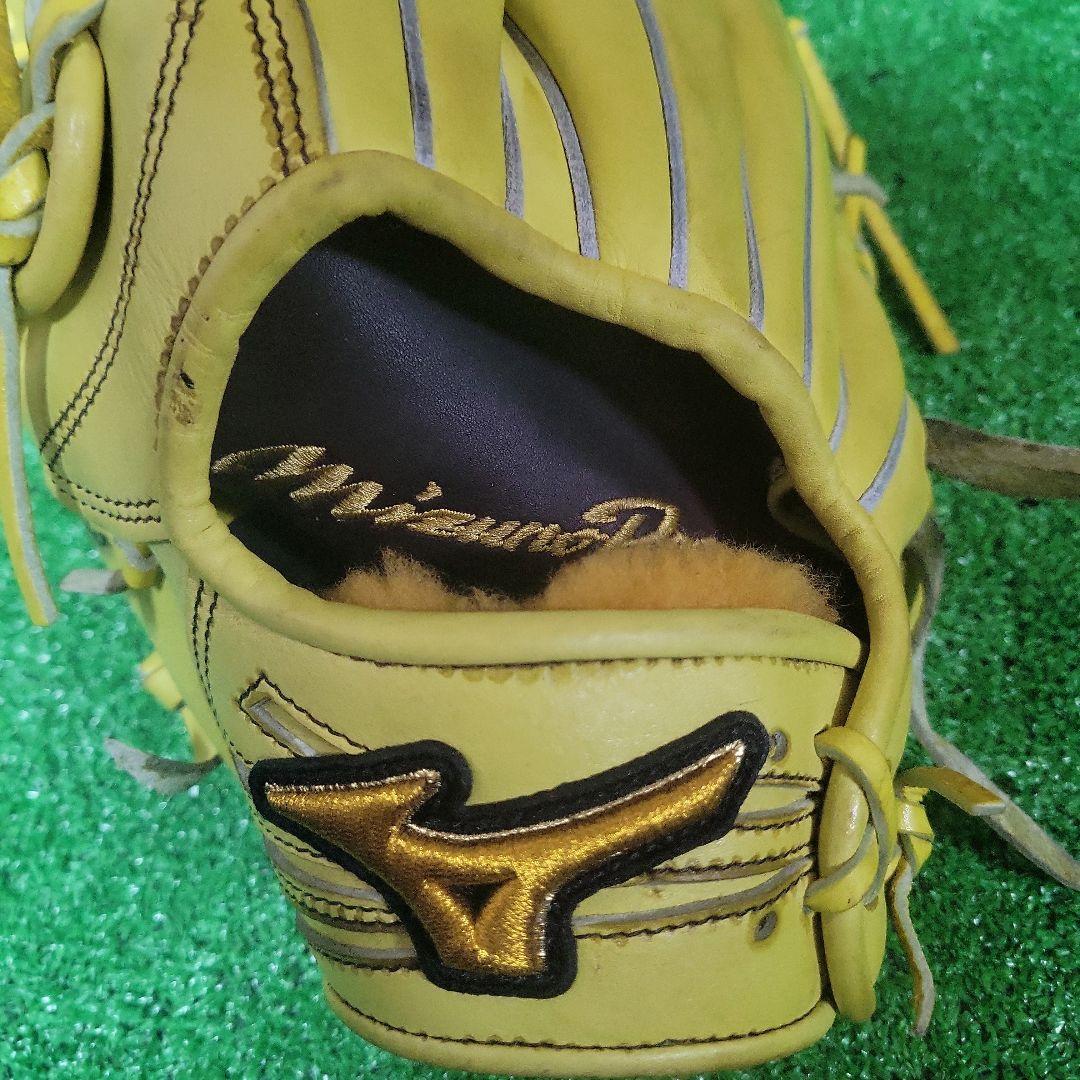 ミズノプロ 硬式外野手 グローブ 外野手用 日本製 イエロー グラブ