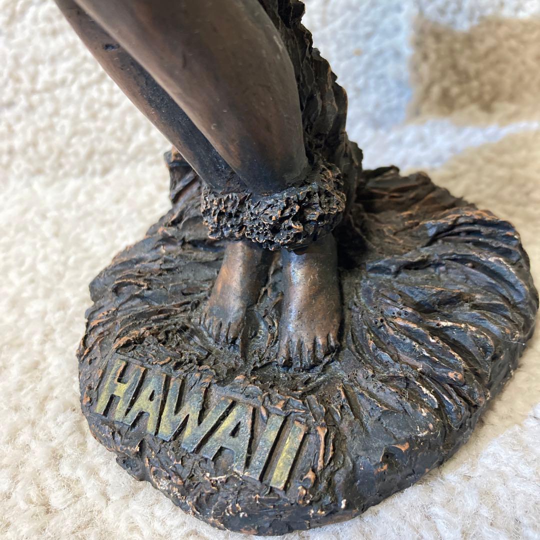 ハワイアン　フラガール木彫り置物