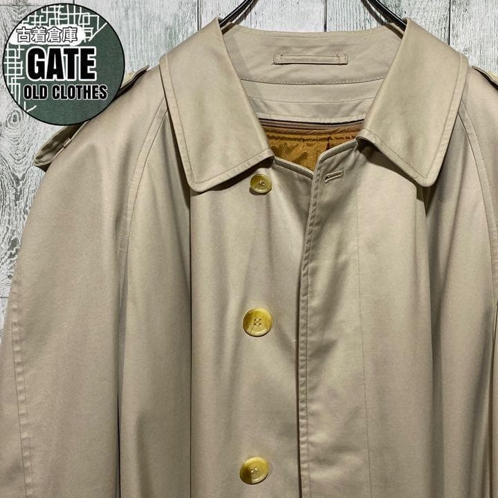 極上品】バーバリー☆ノバチェックライナー付 ステンカラーコート 三陽