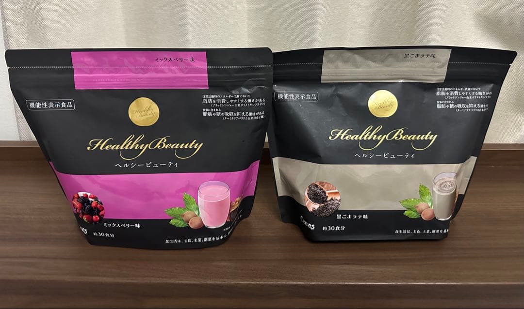 未開封　カーブス ヘルシービューティー ミックスベリー味 /黒ゴマラテ味　各1袋