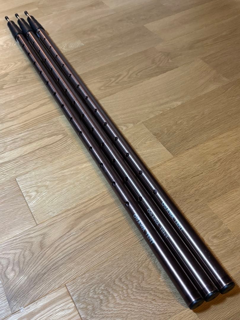 OGAWA TENT アルミテントポール ブラウン　3本セット