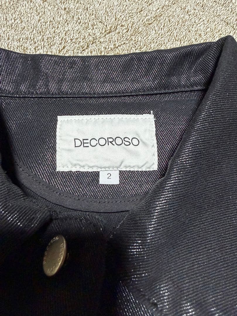 DECOROSO コーティングデニムジャケット ブラック サイズ02