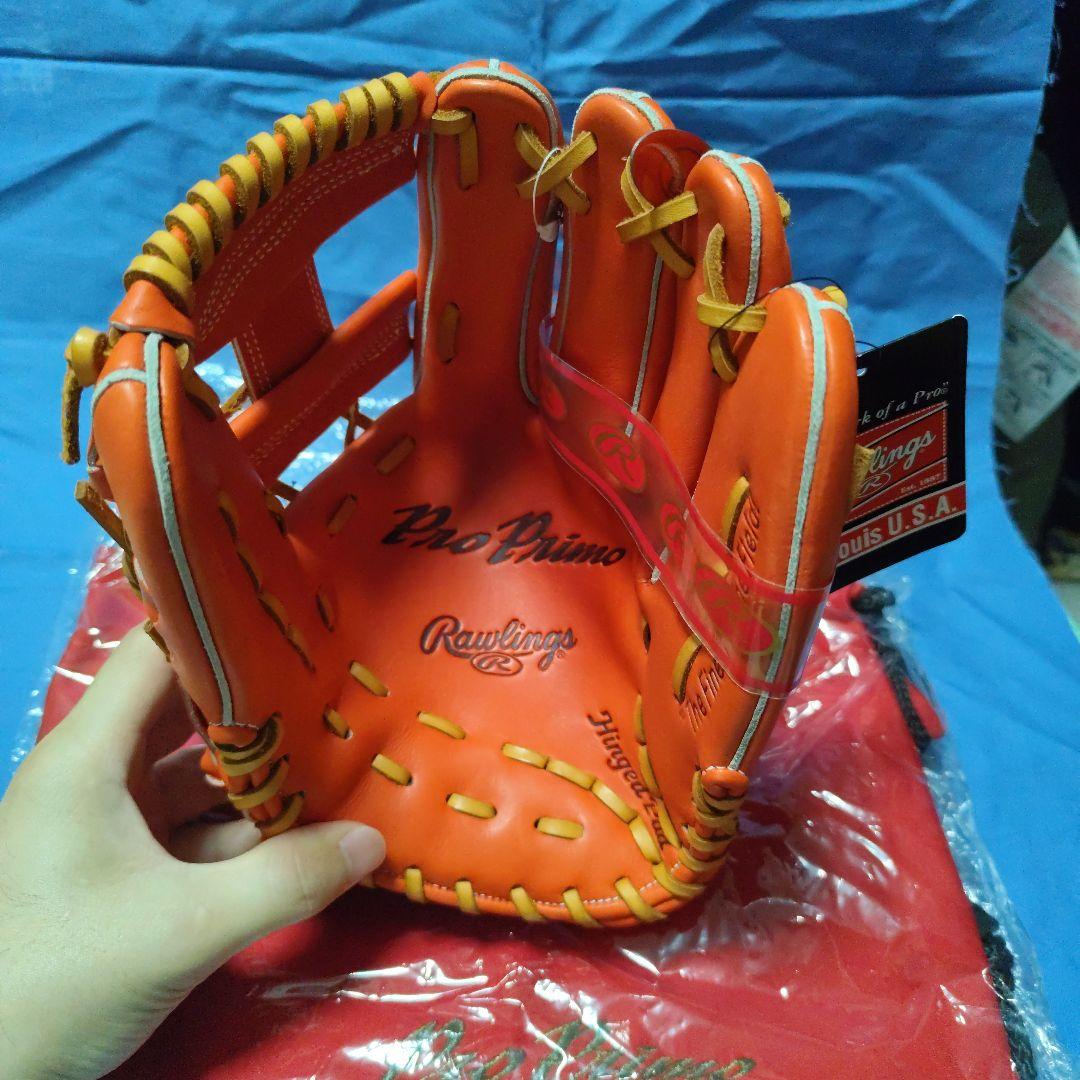 RawlingsProPrimo 軟式内野手用グローブ オレンジ×ライトブラウン