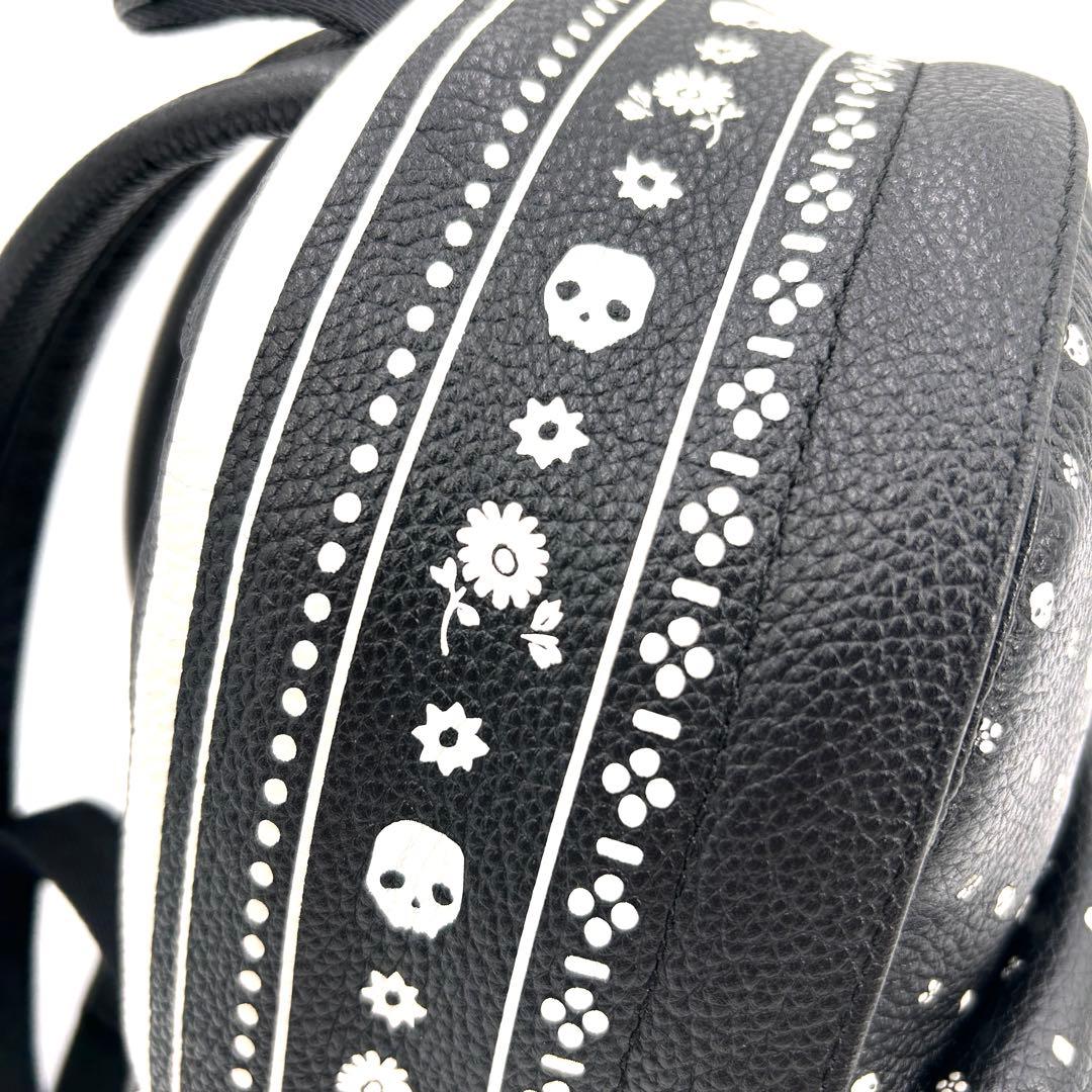 極美品】コーチ ミニリュック ドクロ ドット ロゴ ターンロック レザー