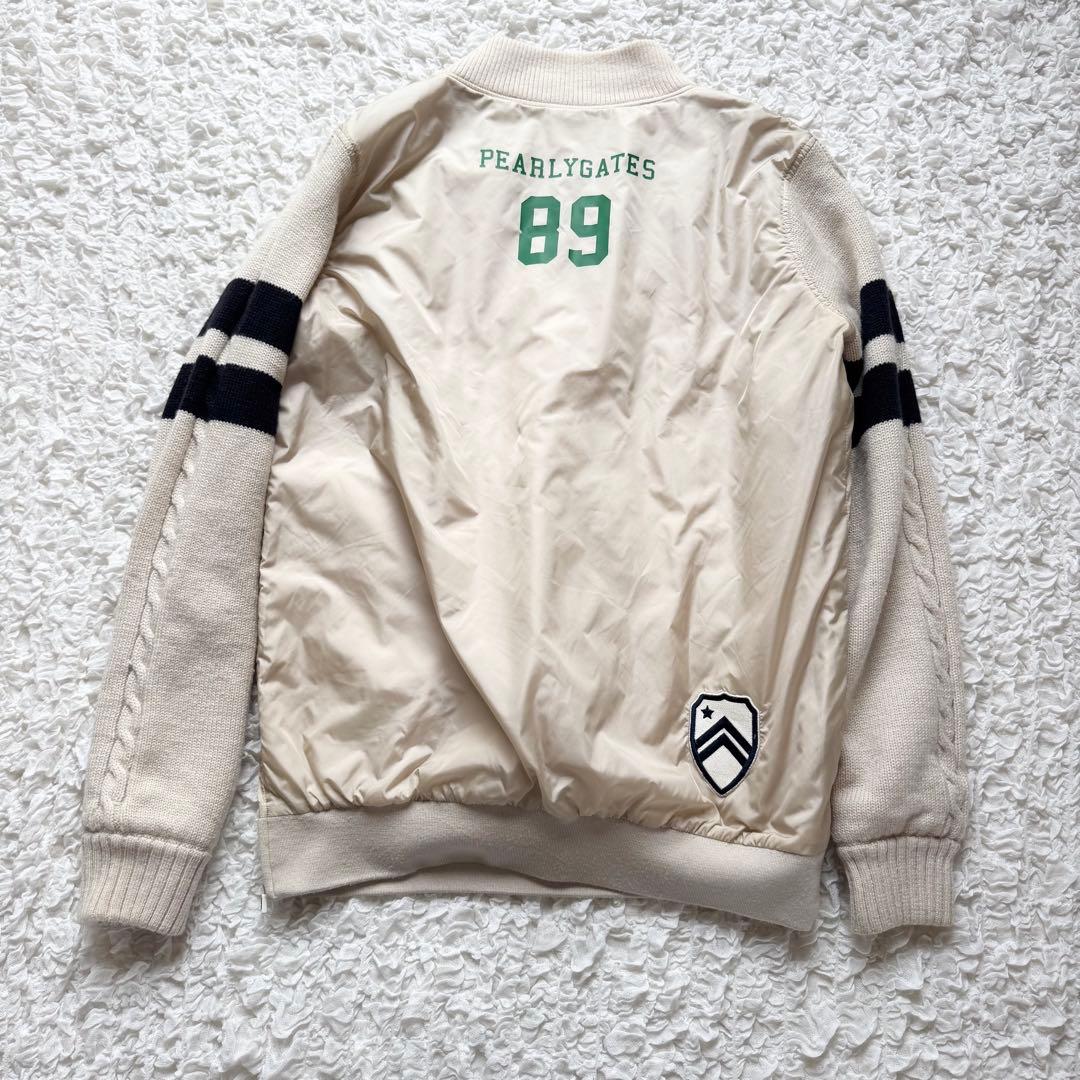 パーリーゲイツ　ハーフジップ　中綿　ブルゾン　ニット切り替え　大きいサイズ