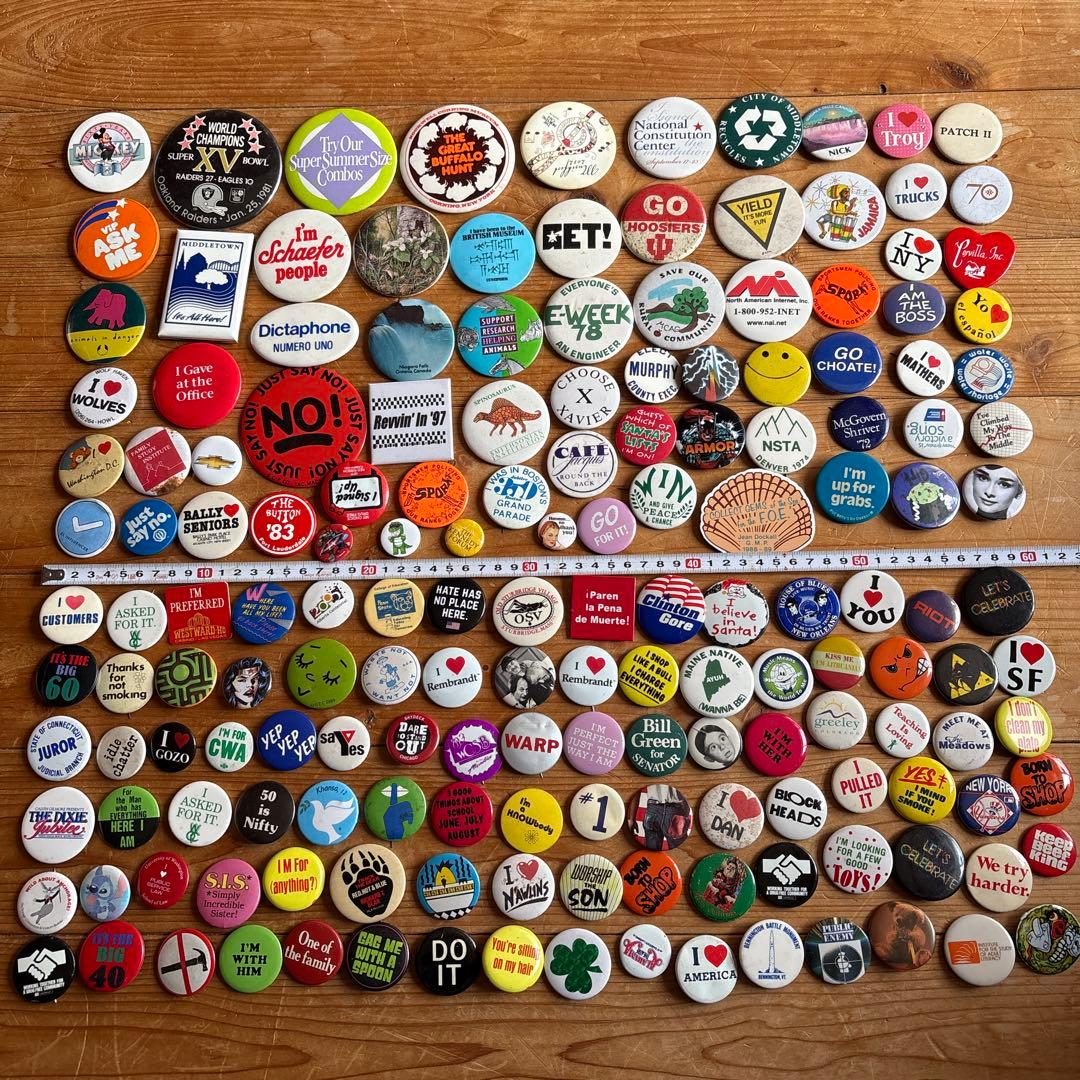 古*A様 ヴィンテージ缶バッジ／450個OVER ／US VINTAGE