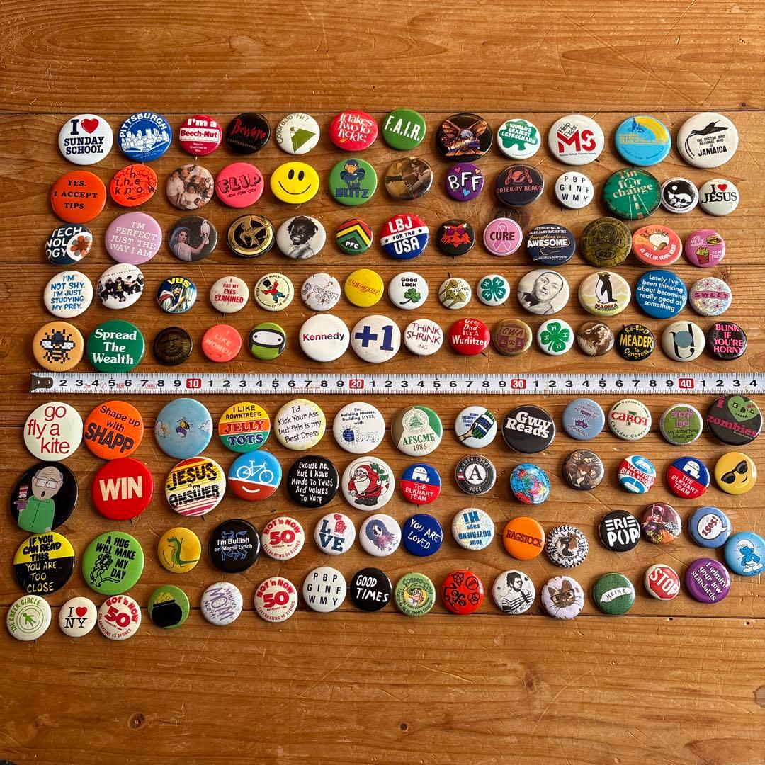 古*A様 ヴィンテージ缶バッジ／450個OVER ／US VINTAGE