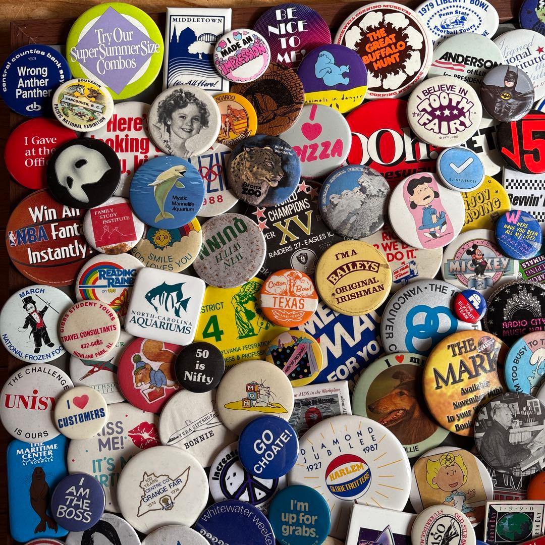 古*A様 ヴィンテージ缶バッジ／450個OVER ／US VINTAGE