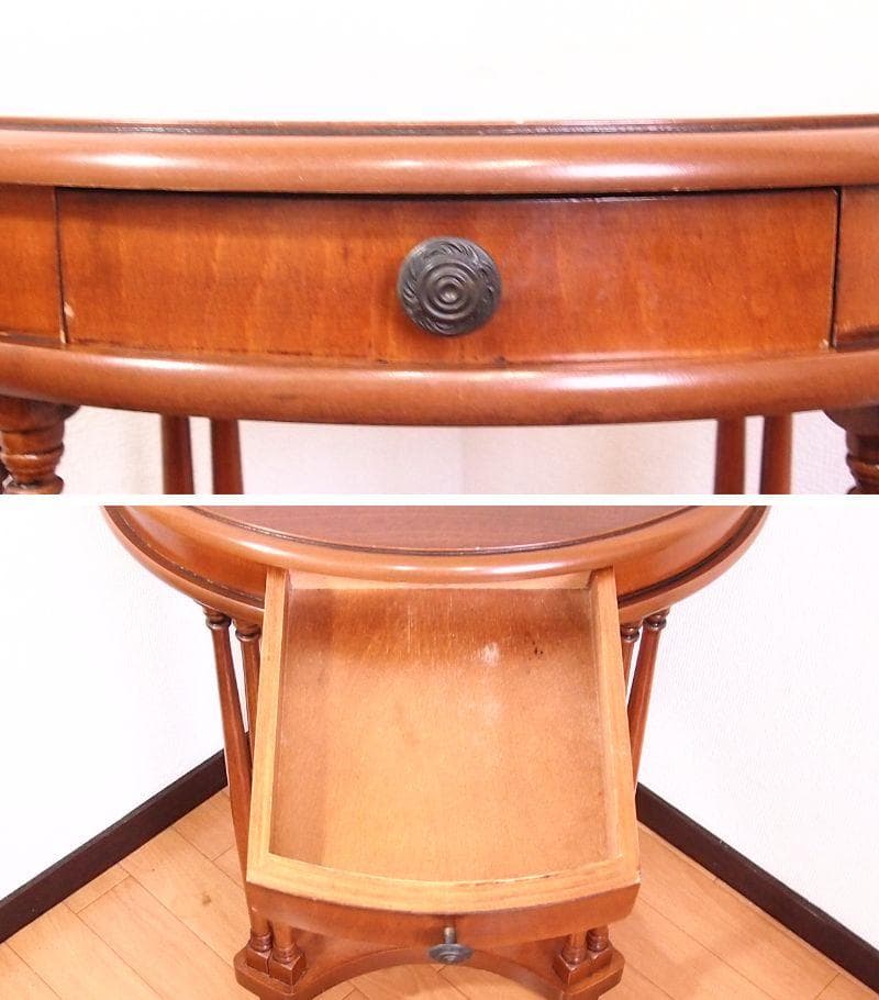 良品】イタリア製 象嵌細工 コンソールテーブル/サイドテーブル 家具