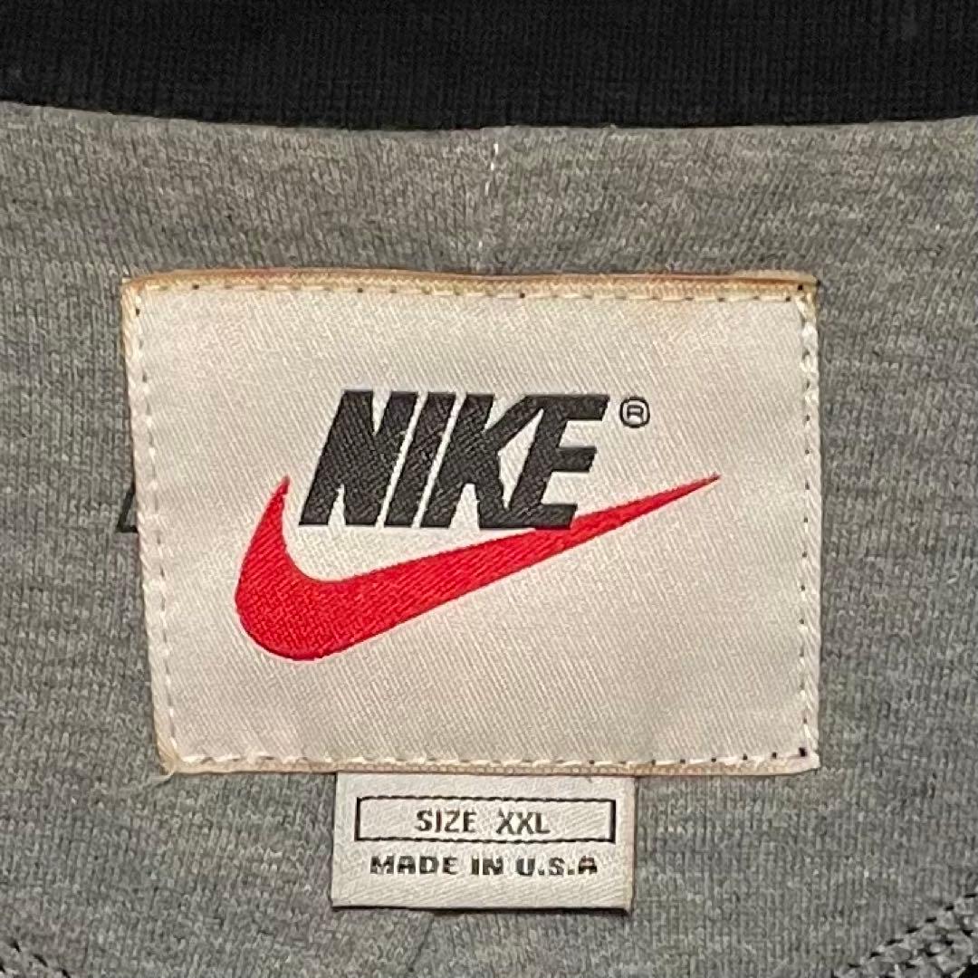 927【希少2XLサイズ】ナイキ♤刺繍ビッグロゴ　90s 銀タグ　スウェット人気