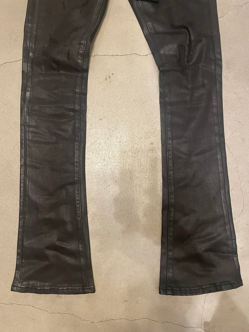 VALABASAS バラバサス ブラックフレアデニム ワックス加工　29