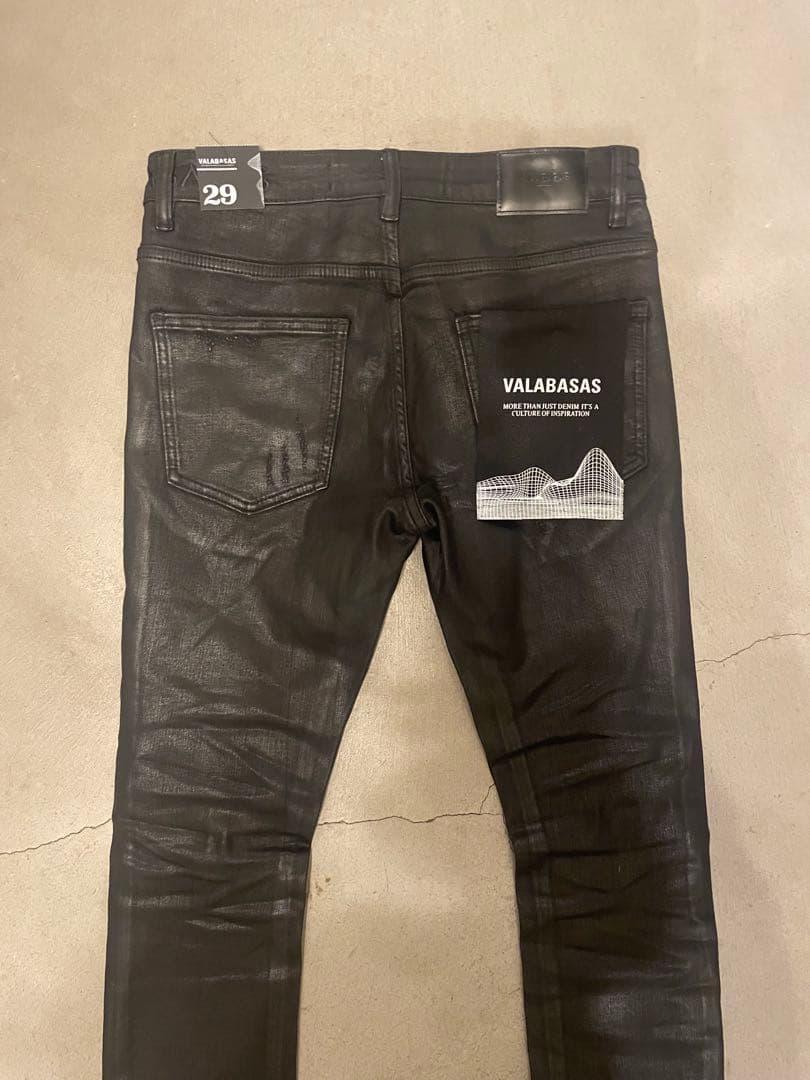 VALABASAS バラバサス ブラックフレアデニム ワックス加工　29