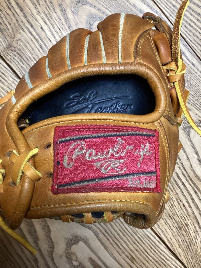 少年軟式 少年野球 阪神 今岡誠プロモデル グローブ スケルトンウェブ風 レア