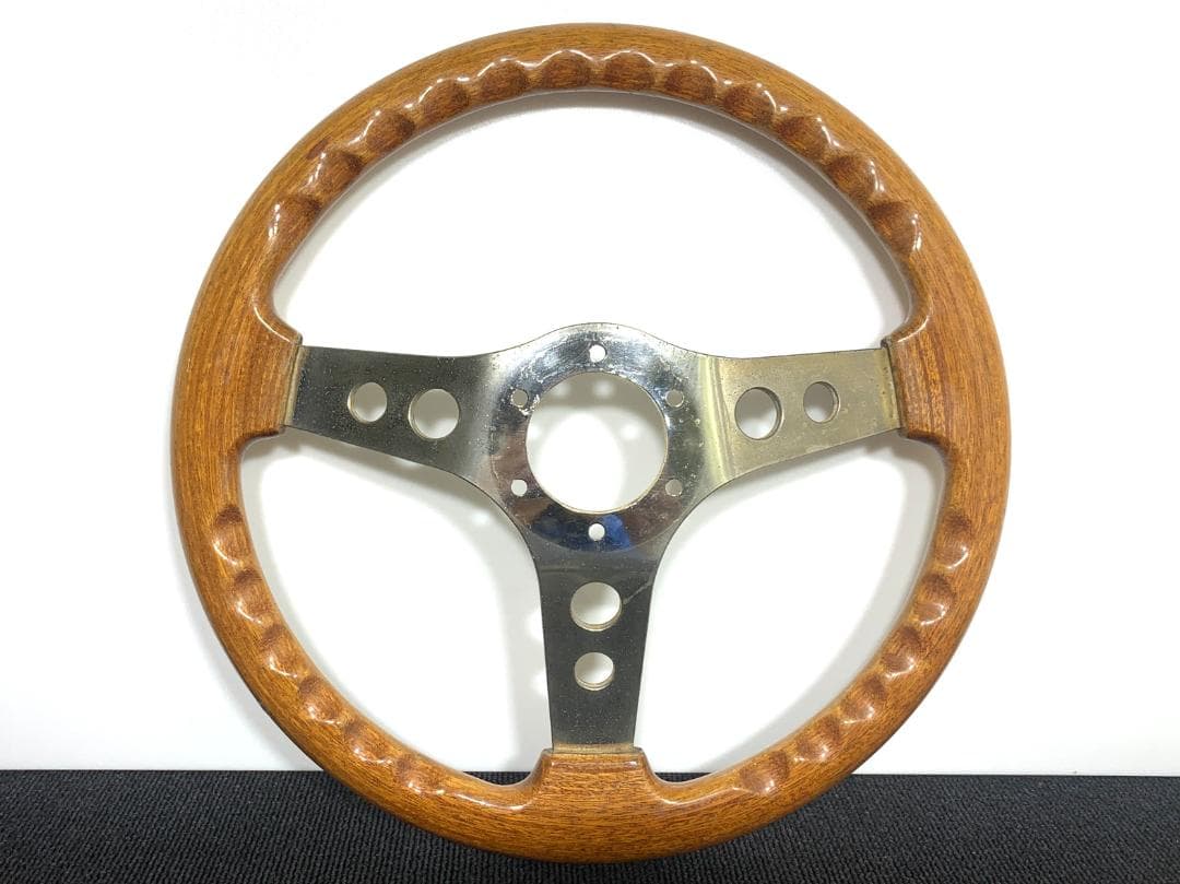 O.B.A. オーバ オバ オバハン ウッド ステアリング 35パイ 当時物