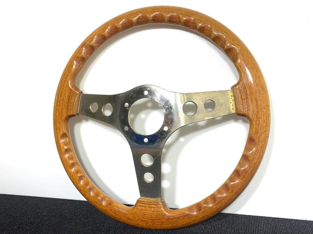O.B.A. オーバ オバ オバハン ウッド ステアリング 35パイ 当時物
