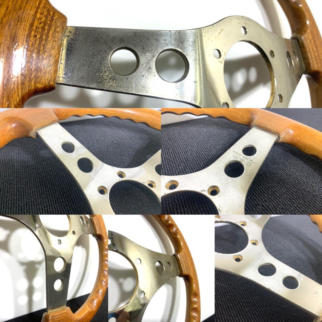 O.B.A. オーバ オバ オバハン ウッド ステアリング 35パイ 当時物