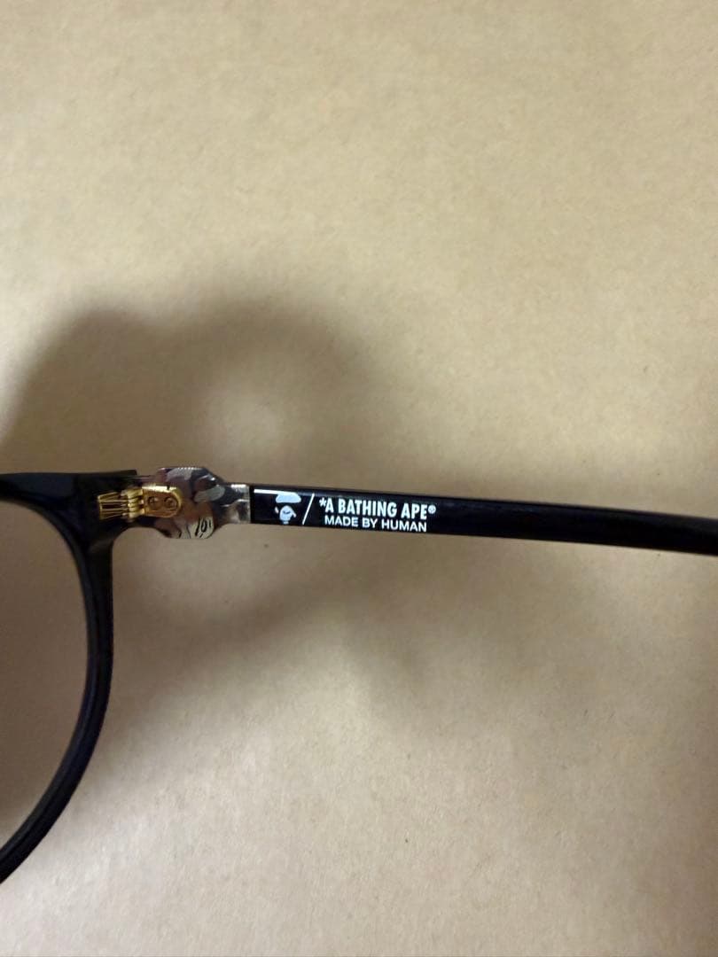 A BATHING APE ブラックフレーム メガネ
