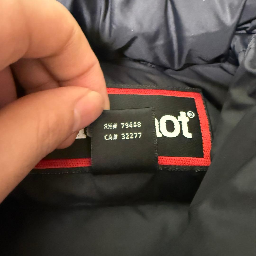 90s Marmot ダウンジャケット ブラック Mサイズ ドローコード付き