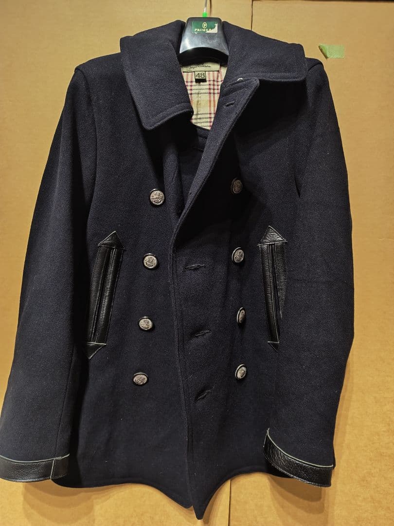 ナイジェルケーボン 40s NAVY Pコート ピーコート 状態良好 48