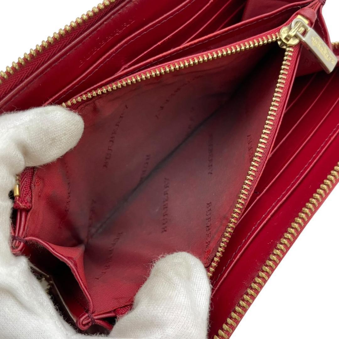 Burberry バーバリー 長財布 ノバチェック レザー ホースシャドー 美品