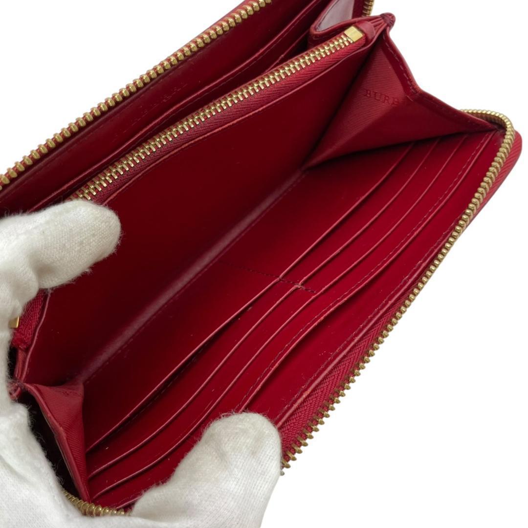 Burberry バーバリー 長財布 ノバチェック レザー ホースシャドー 美品