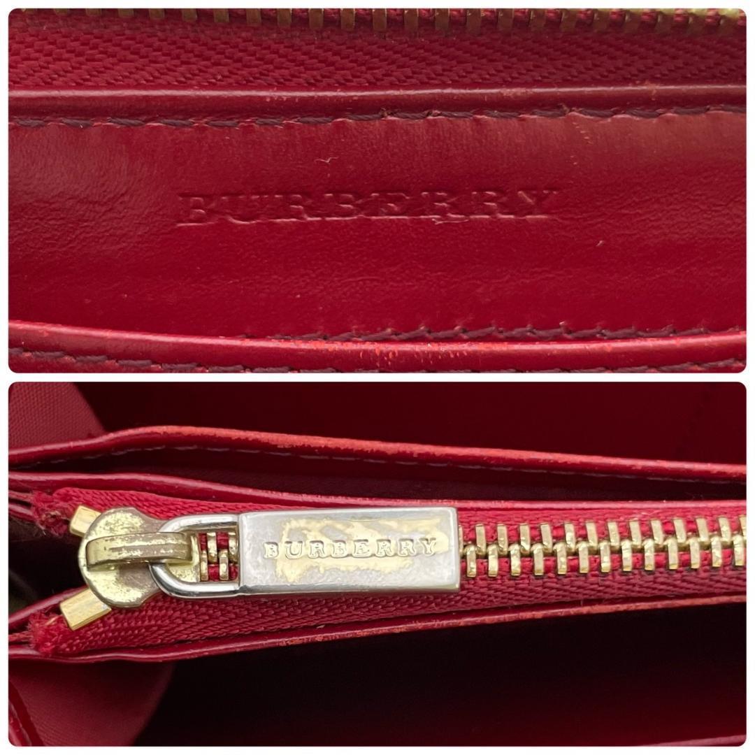 Burberry バーバリー 長財布 ノバチェック レザー ホースシャドー 美品