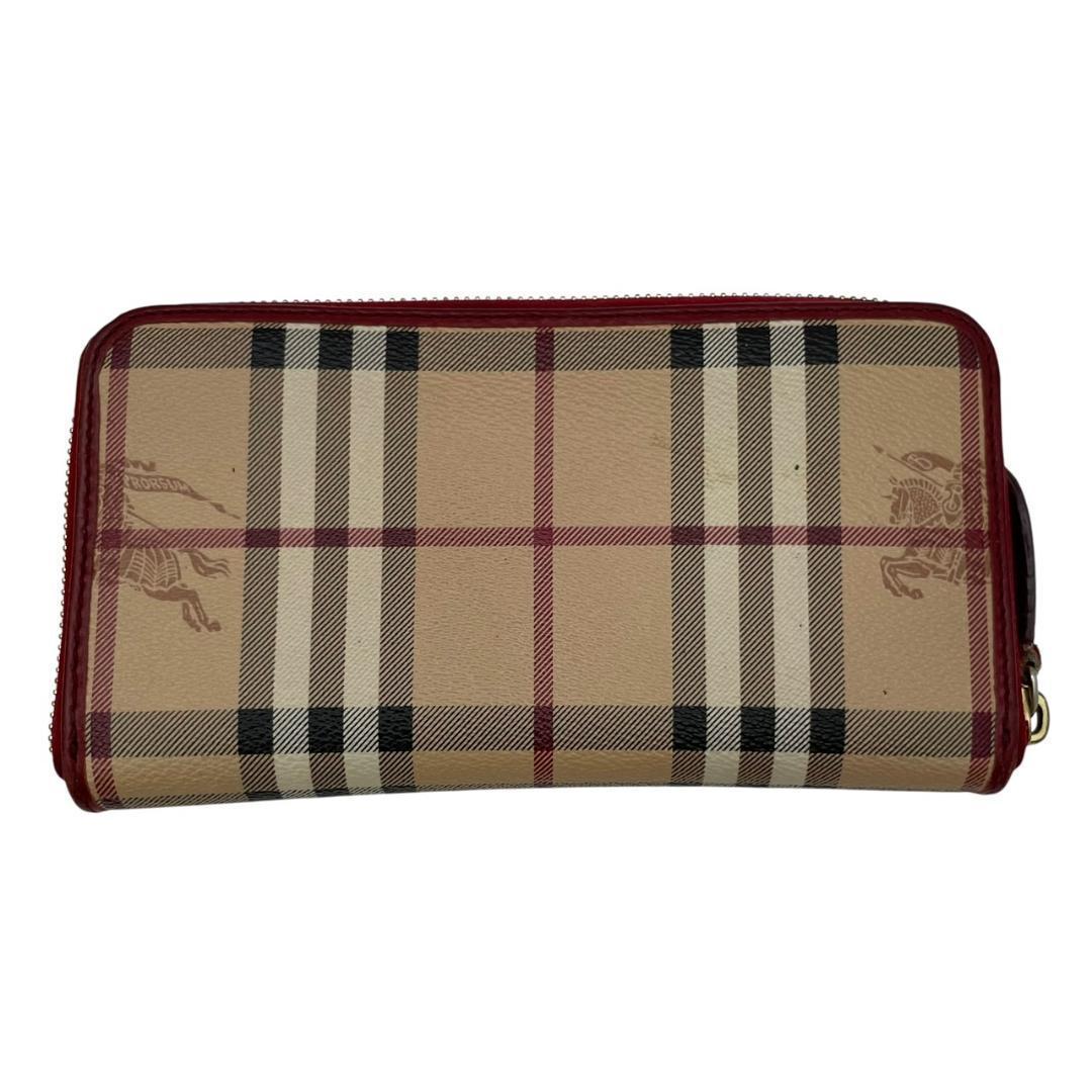 Burberry バーバリー 長財布 ノバチェック レザー ホースシャドー 美品