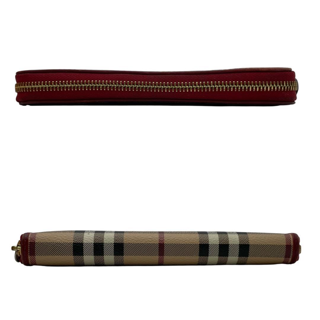 Burberry バーバリー 長財布 ノバチェック レザー ホースシャドー 美品