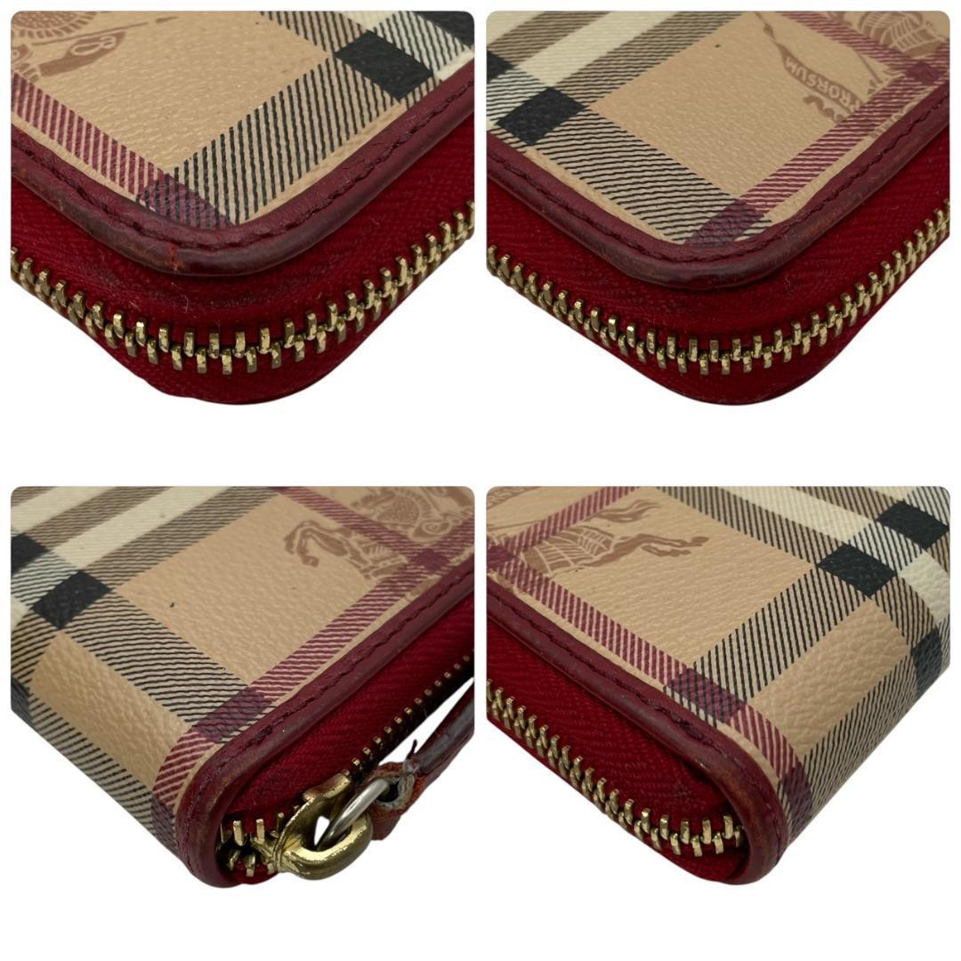 Burberry バーバリー 長財布 ノバチェック レザー ホースシャドー 美品