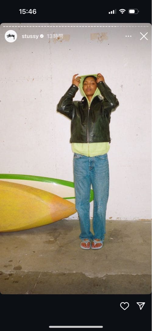 Stussy Garage Jacket Leather ジャケット レザー M