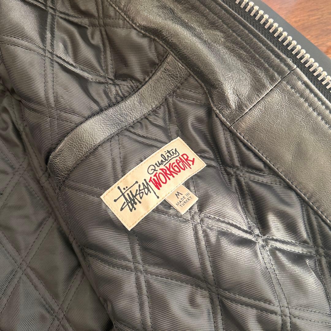 Stussy Garage Jacket Leather ジャケット レザー M