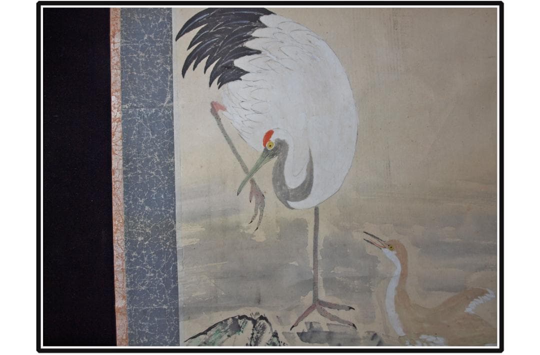 解体屋委託品　日本江戸時代肉筆掛け軸6　希少激安骨董品 X1090C16-8