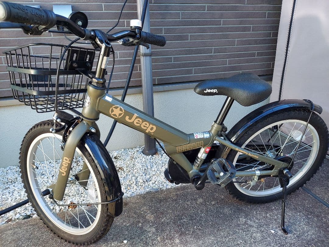 【豊橋市内引取り限定】 Jeep 子供用自転車 オリーブグリーン